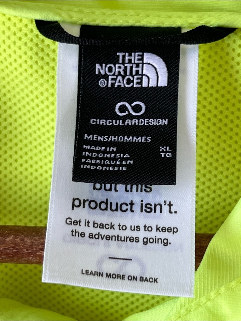 The North Face Men's Flyweight Hoodie 2.0 Windbreaker Windwall Jacket Yellow XL - Picture 11 of 16
